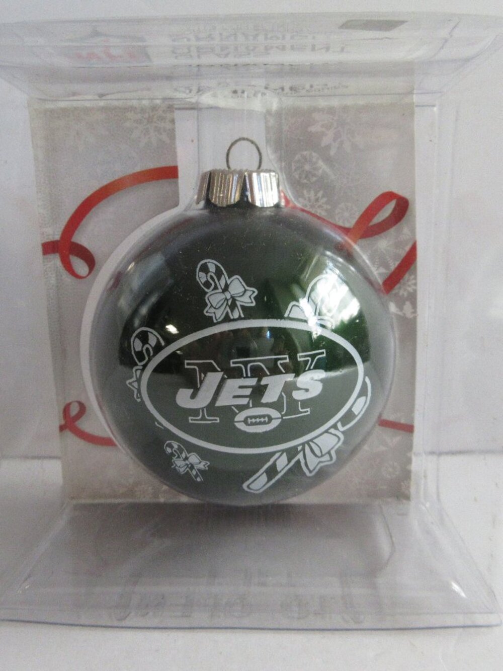 New York Jets NFL Glass Christmas Ornament Topperscot Sports Collectors USA